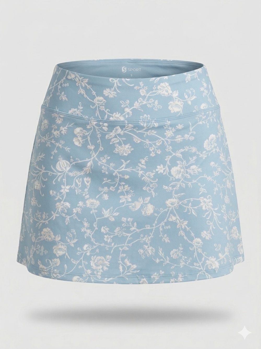 Laura Ashley Light Blue Floral Golf & Tennis Skort Size S EUC